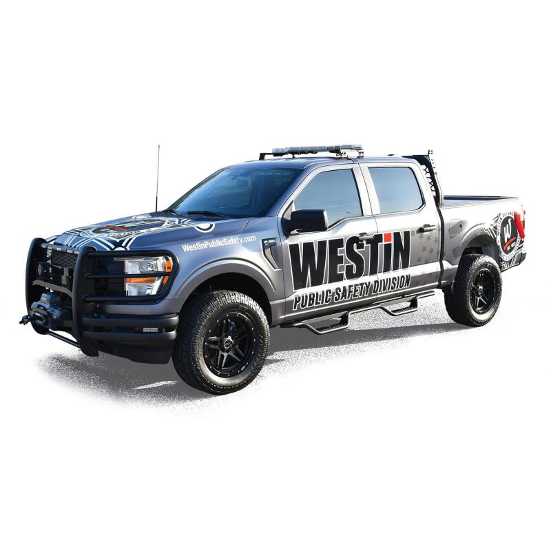 WES Nerf Bars - Outlaw - Westin 15-22 Ford F-150 SuperCrew / 17-22 F-250/350 Crew Cab Outlaw Nerf Step Bars - Textured Black