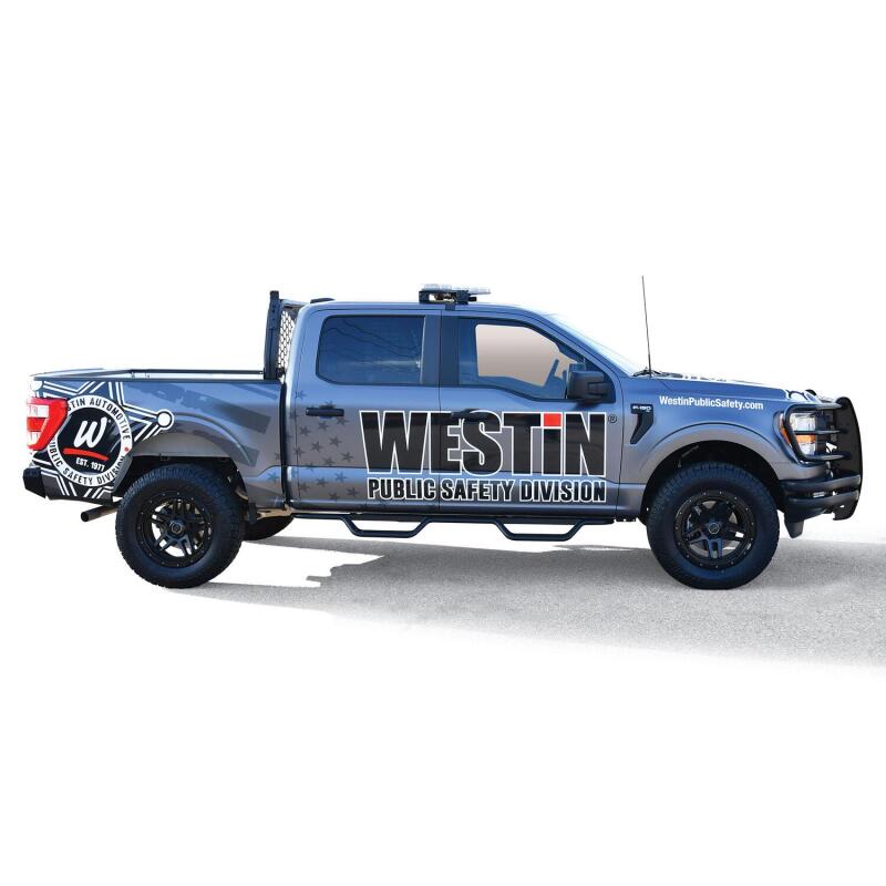 WES Nerf Bars - Outlaw - Westin 15-22 Ford F-150 SuperCrew / 17-22 F-250/350 Crew Cab Outlaw Nerf Step Bars - Textured Black