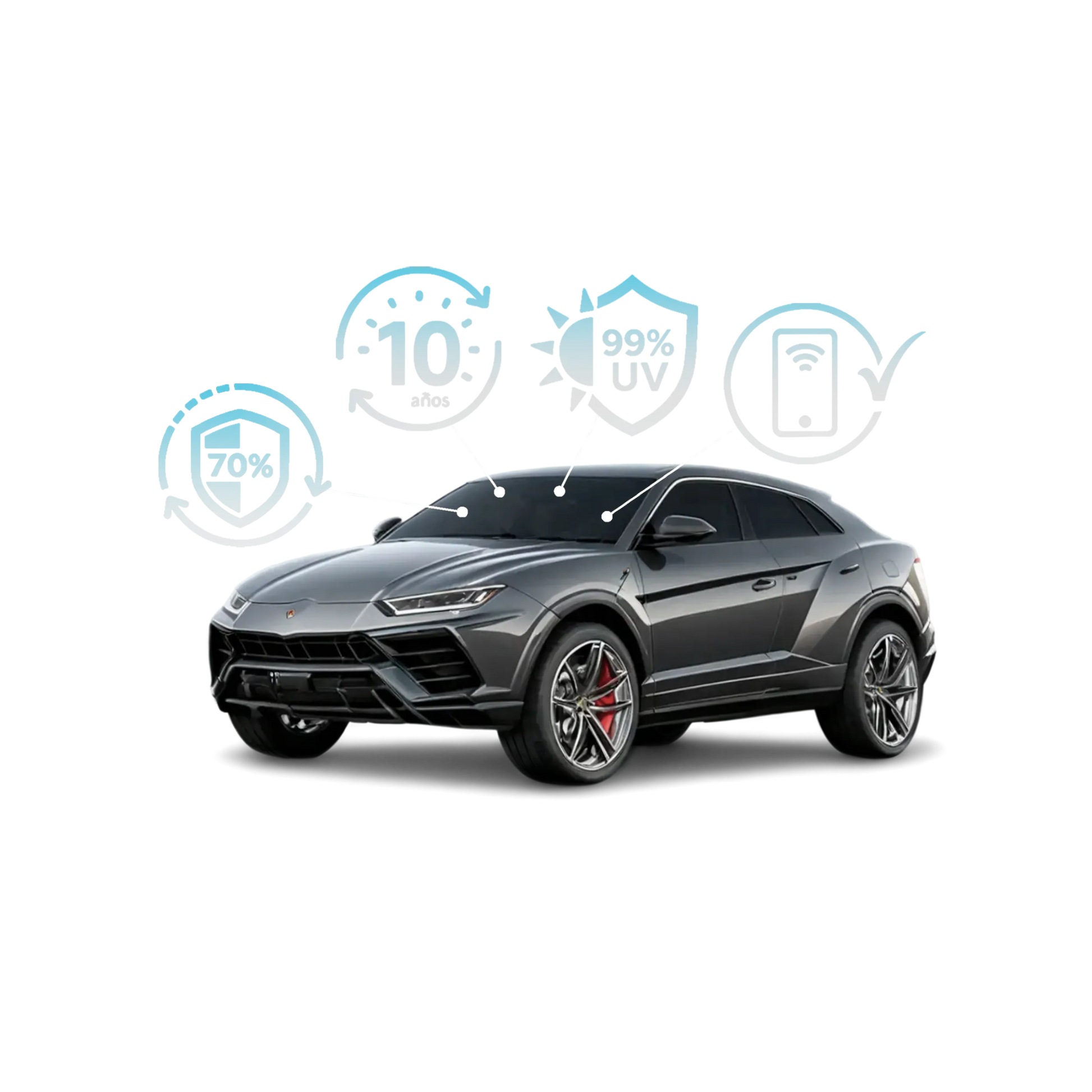 SUV CTX Front Winshield & Front lateral Windows  (3 pieces)