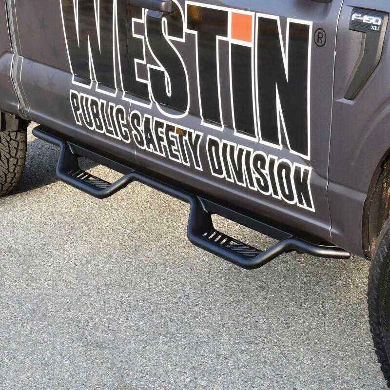 WES Nerf Bars - Outlaw - Westin 15-22 Ford F-150 SuperCrew / 17-22 F-250/350 Crew Cab Outlaw Nerf Step Bars - Textured Black