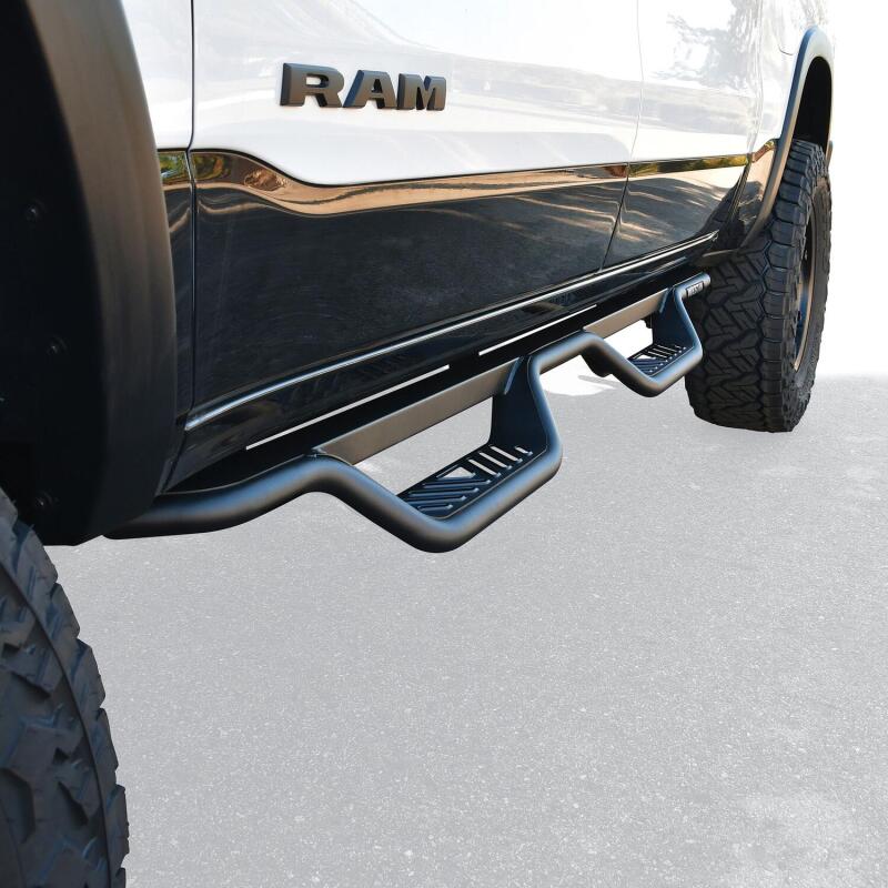 WES Nerf Bars - Outlaw - Westin 19-22 Ram 1500 Crew Cab (Excl. 19-22 Ram 1500 Classic) Outlaw Nerf Step Bars - Textured Black