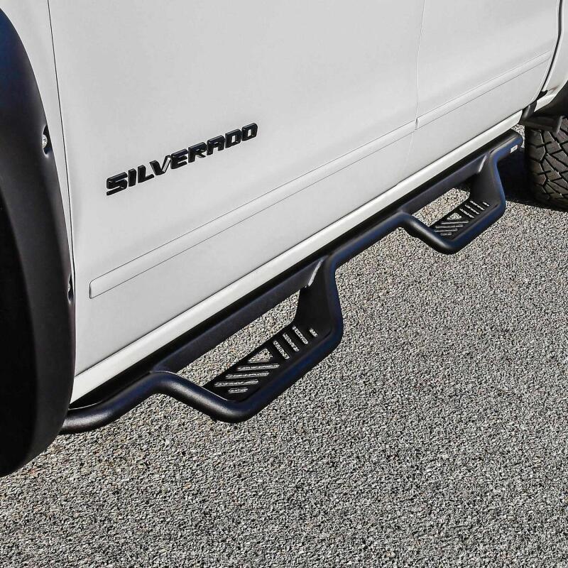 WES Nerf Bars - Outlaw - Westin 14-18 Chevrolet Silverado/GMC Sierra Crew Cab Outlaw Nerf Step Bars (Excl. Diesel) -Text. Blk
