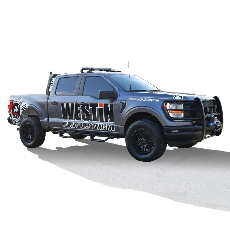 WES Nerf Bars - Outlaw - Westin 15-22 Ford F-150 SuperCrew / 17-22 F-250/350 Crew Cab Outlaw Nerf Step Bars - Textured Black